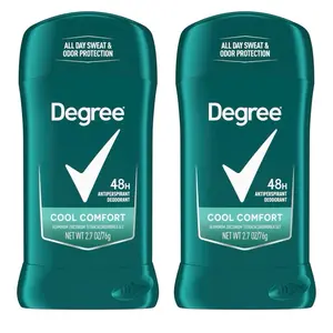 Degree Men Antiperspirant Deodorant Stick Cool Comfort 48 Hour Protection Non Irritating 2.7 oz 2-PK