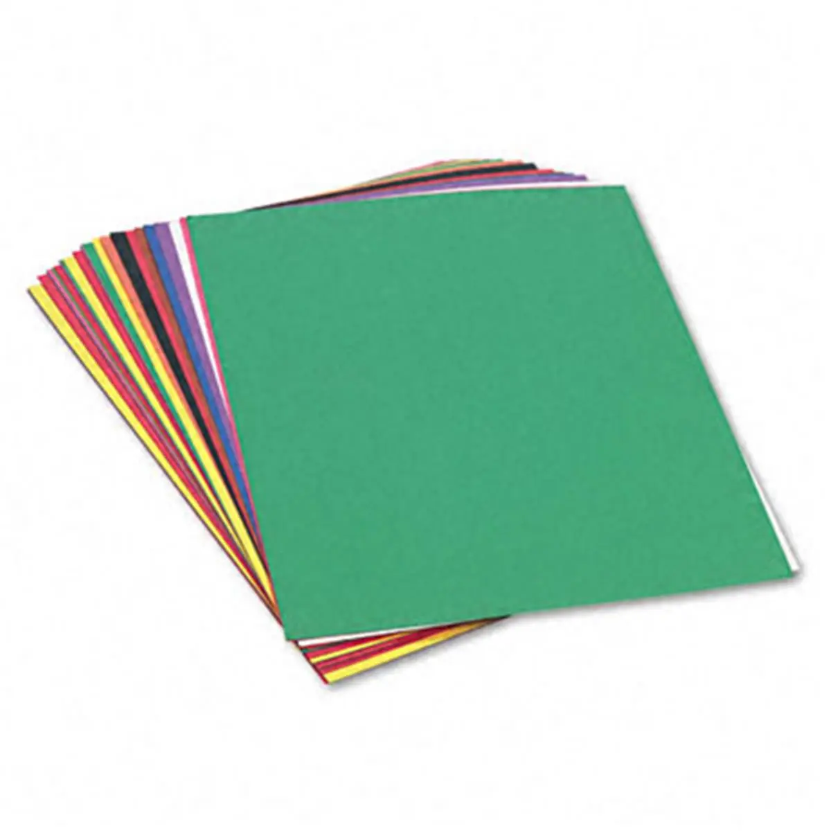 212 MAIN Pacon SunWorks Heavyweight Industrial Construction Paper, 24x36 in, 10 Bright Colored Sheets (50 Total), Long Strong Fibers, Smooth Texture, Chemical-Free Pulping, Recyclable, Ideal for Office Stationery & Cutting-Folding Projects