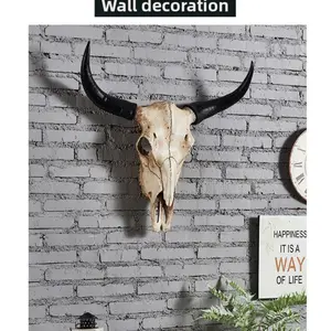 Faux Cow Skull Wall Decor Perfect for Home Office Stylish and Unique Decorative Accent