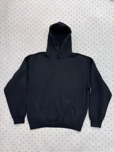 Black Color Hoodie High-Quality Graphic Long Sleeve Sweatshirt for Men's Casual Outdoor Wear, Oversized Fit, Comfortable & Durable - Menswear Stylish Tops