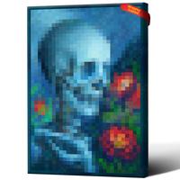 Framed-Skull and Roses