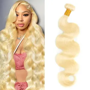 613  Wave Bundle 22 Inch Blonde Bundle Human Hair 14A  Unprocessed Virgin Human Hair Bundle 613  Hair  Wave