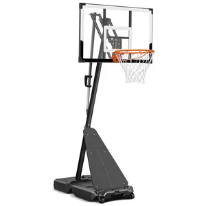 Seray Basketball Hoop Outdoor with 44 Inch Shatterproof Backboard & Rebounder, 4.9-10FT Height Adjustable Pool Basketball Goal System for Adults Youth Teens, Indoor Portable Basketball Court, Birthday Gift Idea