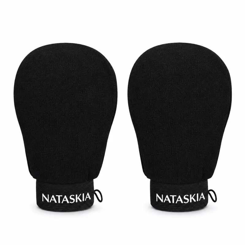 NATASKIA Exfoliating Glove for Skin Repair - The Art of Body Care - Black 2-pack