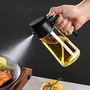 Oliver Oil Sprayer with Handle, Multifunctional Glass Oil Bottle, Ideal for Cooking, Baking, Frying, Kitchen Utensils, Small Items, Kitchen Oil Dispenser, Kitchen Gadgets