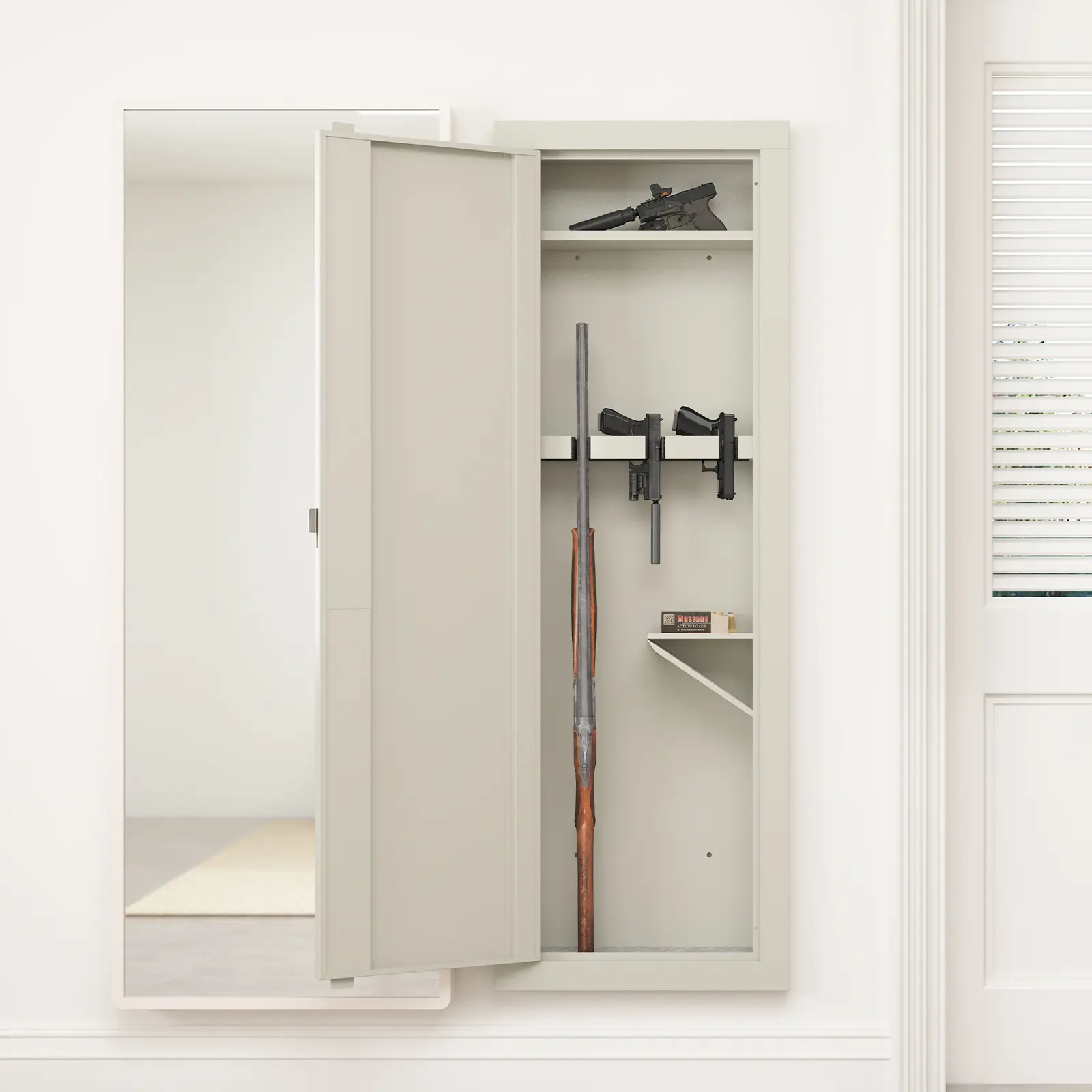 Wall Safe, Safes for Home,Safes & Cabinets, Wall Safes Between The Studs, Quick-Access Safe with Removable Shelf and Digital Keypad