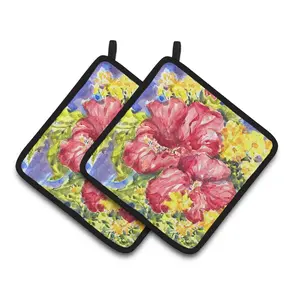 Carolines Treasures  Flower - Hibiscus Pair of Pot Holders