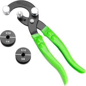 25440 Professional Tube Bending Pliers, Stainless Steel  Line Bender Tool, 5/16", 3/8", 3/16", and 1/4" Manual Pipe And Tube Bender