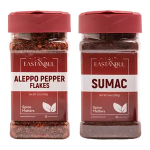 Eastanbul Aleppo Pepper Flakes 5.3oz and Sumac Spice 6.4oz, Spice Buddies