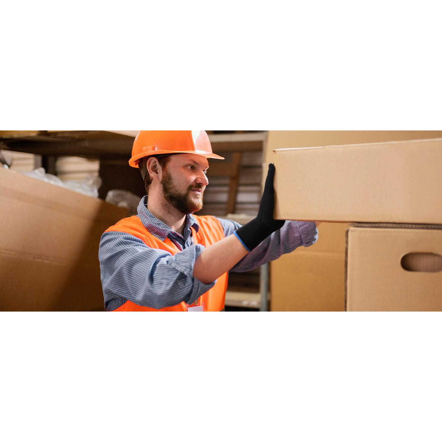 COOLJOB 12/60 Pairs Cotton Work Gloves with Non-Slip Grip Dots, Breathable Lightweight Gloves for Construction Gardening