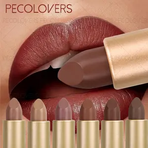 Waterproof Sexy Red Brown Lipstick Easy To Color Lip Glaze Matte Velvet Non-stick Cup Lip Tint Suitable For Christmas And Valentine'S Day Gifts