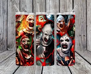 Terrifier 20 oz Stainless Steel Tumbler Thermos Cup Terrifier 20 oz Stainless Steel Tumbler Thermos Cup