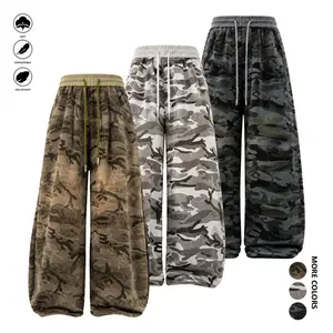 Men’s camo baggy pants, wide-leg sweatpants, Y2K streetwear, loose fit, casual athletic joggers, camouflage outdoor fashion, hip hop skateboard pants summerwins