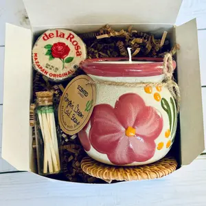 Pottery Candle for Unique Gift - Coconut Soy Candles for Her & Teacher - Decorative Gift Box