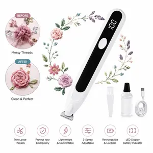 Electric Embroidery Thread Remover, Precision Blade Sewing Eraser Pen, Quick Safe Fabric Defect Repair Tool for Clothes, Shirts, Uniforms