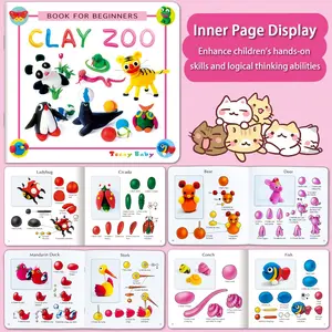 Teen Baby Clay Distribution Guide for Kids and Beginners, Zoo Theme, 24 Different Clay Types, Enhance Hand Skills, Boost Creativity