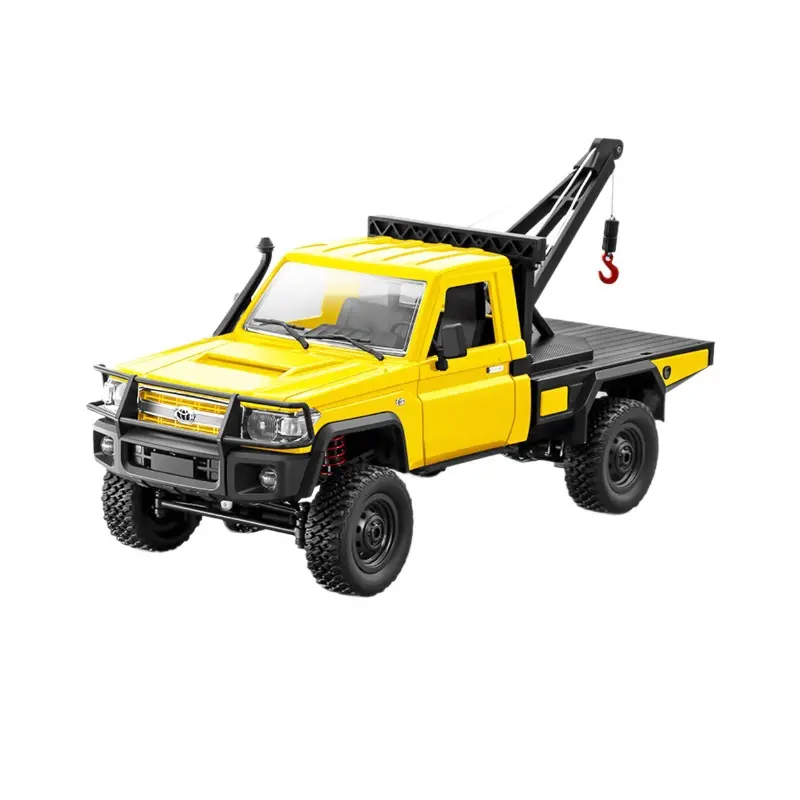 MN82T 1:12 Scale Toyota LC79 4WD 2.4GHz RC Crawler Construction Truck with Crane RTR Off-Road Rc Model Car Full-Function Recovery Tow Truck for Ages 12+ Rc Cars
