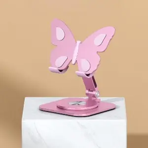 Girly Kitchen Utensils, Stylish Cooking Gadgets for Home Kitchen Use 360° Rotating Butterfly Phone And Tablet Stand Durable Aluminum Alloy Foldable Adjustable Anti Slip Multi Angle Ergonomic Desktop Holder For Home Study Office And Daily Use