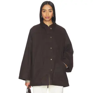 Tularosa Riley Waxed Canvas Barn Jacket in Espresso Brown