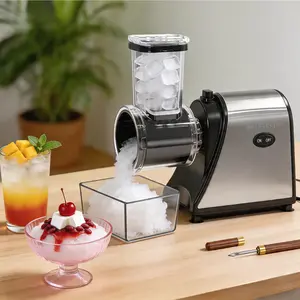 Summervibes WELSTEEPSE 500W High-Power Corded Unit Shaved Ice Machine, Stainless Steel Body Professional Ice Shaving Appliance for Home Bar Parties, Ideal Summer Gift for DIY Frozen Drinks