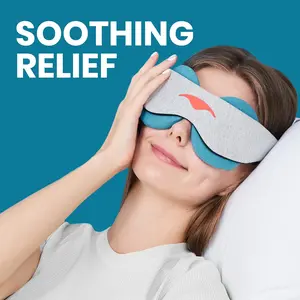 Manta Cool Sleep Mask - Blackout Cooling Eye Mask with Zero Eye Pressure, Ceramic Cooling Beads Sleeping Mask for Migraine Headaches, Sleeping, Allergies, Puffy Eyes & Sinus Relief