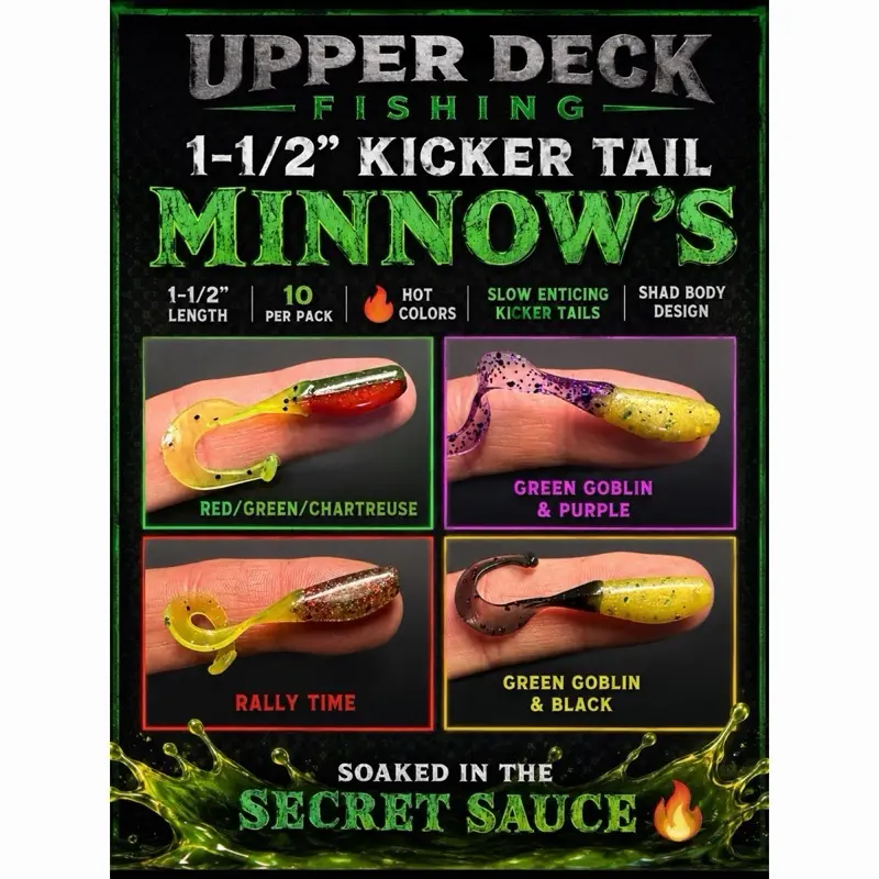 1-1/2” Kicker Tail Minnows 1-1/2” Kicker Tail Minnows