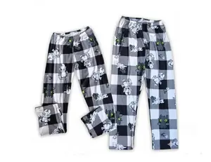 Cute Dragon Print Pajama Pants(Only pants) – Soft Cotton Plaid Lounge Bottoms for Men, Women & Family