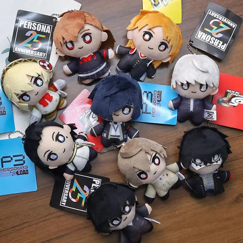 New model10CM Persona Plush Keychain Toy 25th Anniversary Joker Shiomi Kotone Yuuki Makoto Cosplay Anime Plushie Pendant  Christ