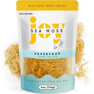 Joy Sea Moss - 100% Natural Raw Dried Seamoss from St. Lucia Makes 75 oz Gel No Additives 4oz Bag Pure Sun-Dried Superfood