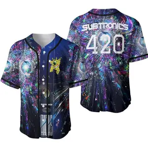 420 Special Subtronics Baseball Jersey – Festival Rave Jersey for Men, EDM Concert Outfit, Unisex Sport Baseball Jersey, Casual Fanwear Shirt, Streetwear Look