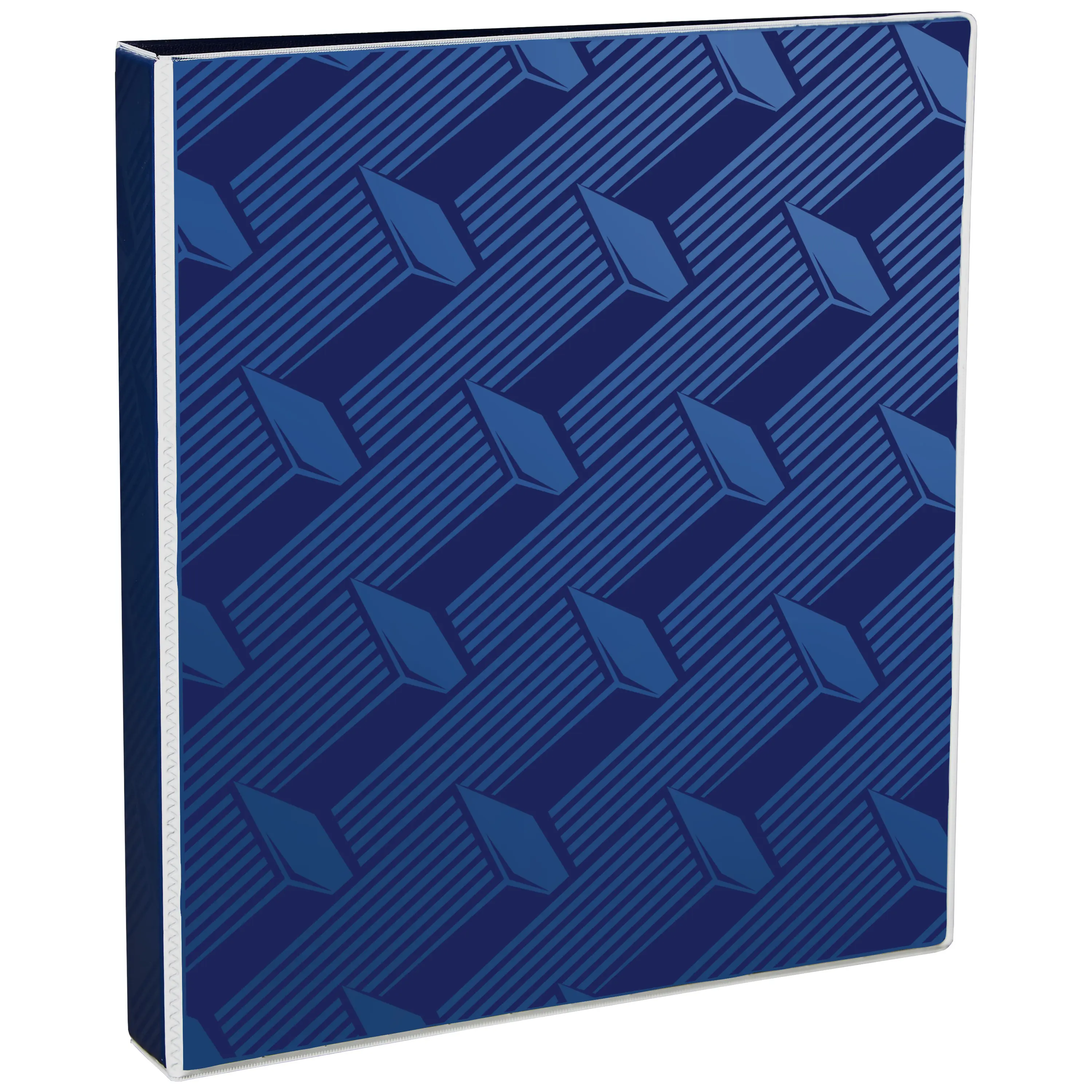 Avery Dual Effect Heavy-Duty 3-Ring School Binder, 1in Slant Rings, Navy Blue Document Organizer Binder with Geometric Look, Wrinkle-Resistant Durahinge & Duraedge Technology (03220)