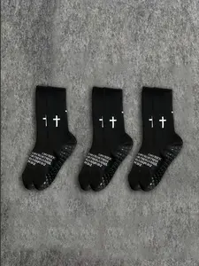 3 Pairs Women Men Football Socks Breathable Sweat Absorbing Sports Socks Suitable Basketball Football Outdoor Game Training Sports Socks Sports Fit Socks