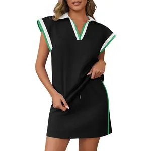 Imily Bela Essentials Womens 2 Piece Skirt Set Summer Cap Sleeve Tops Matching Tennis Skirts Casual Color Block Vacation Outfits Lounge Sets
