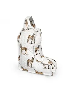 Donkey Icon Brown Quilted Boot Bag
