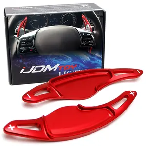 iJDMTOY Sports Red CNC Billet Aluminum Larger Paddle Shifter Add-On Extensions For 2015-2019 Hyundai Sonata