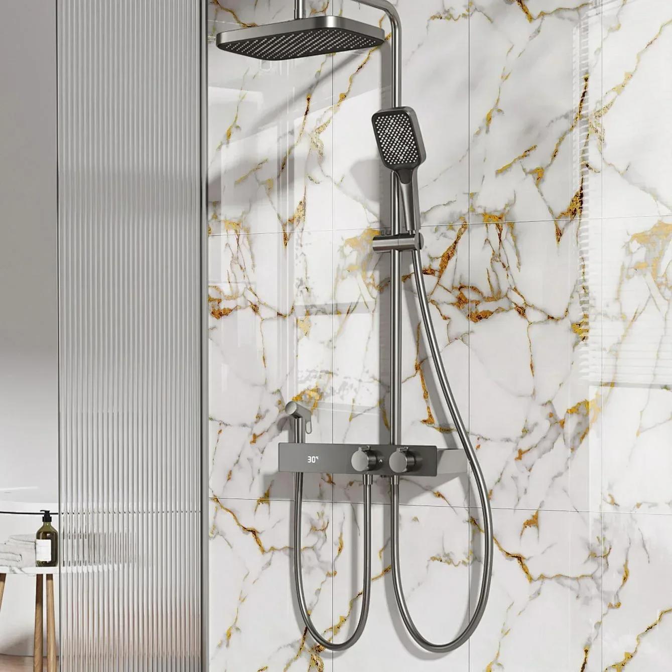 10-50PCS  Peel and Stick Marble Tile Stickers, Renter Friendly Self-Adhesive Wall Decals, Waterproof Decorative Tiles for Kitchen Backsplash Bathroom Home Decor