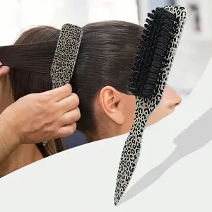 1pc Sharp Tailed Beard Brush, Men's Vintage Oil Head Styling Brush, Beard Brush, Slick Back Hair Brush For Sleek Ponytail Bun & Smoothing Baby Hairs, Edge Control - Backcombing & Teasing Hairbrush With Wide Rat Tail For Sectioning & Parting