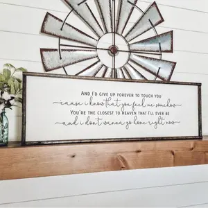 Iris Lyrics Sign, I'd Give Up Forever to Touch You, Master Bedroom Sign, Goo Goo Dolls Lyrics