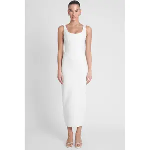 Sancia Corset Midi Dress - White