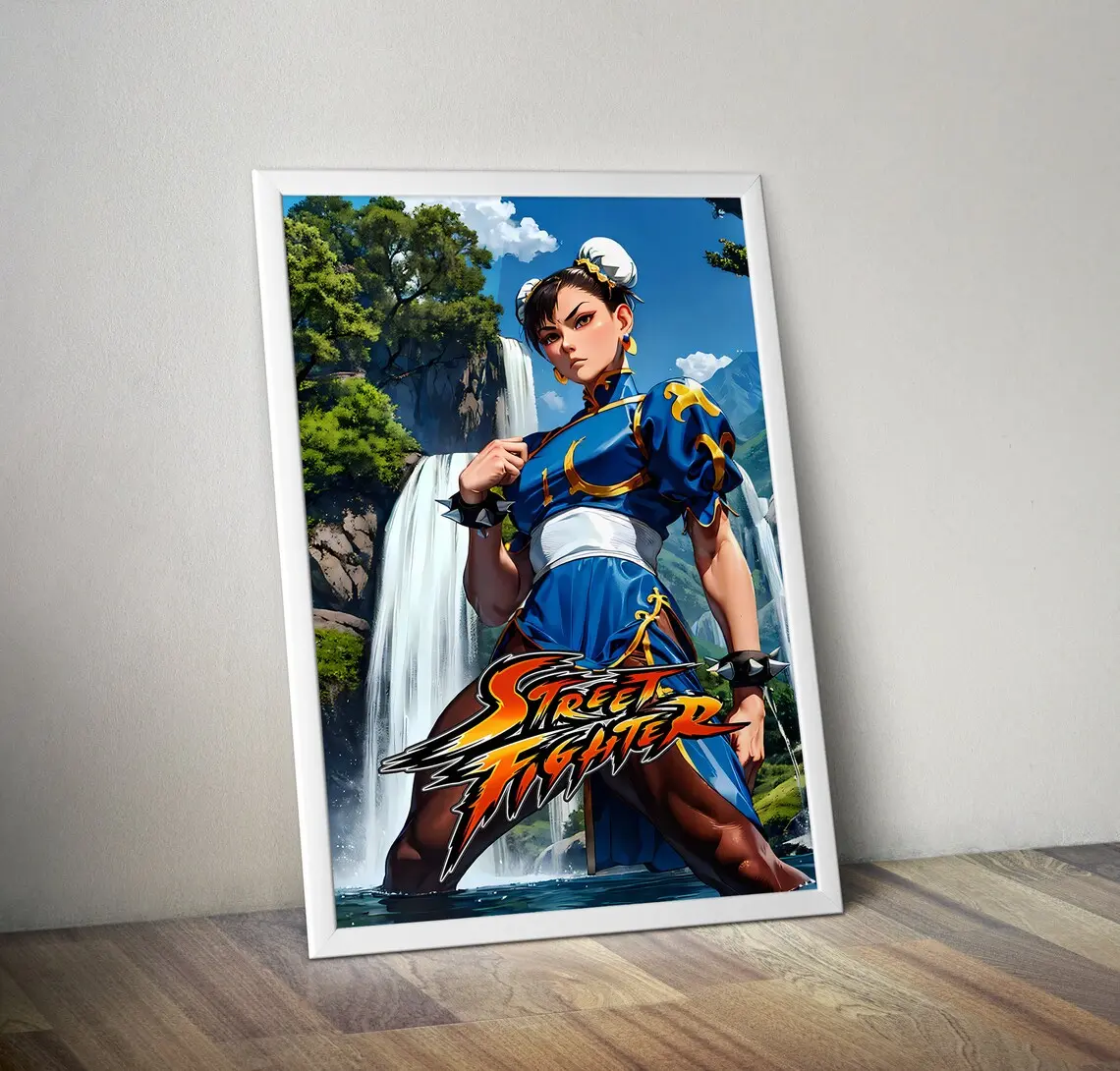 Large Chin Li Poster Chun-Li | Street Fighter Poster | Street Fighter Artwork | Gaming ...