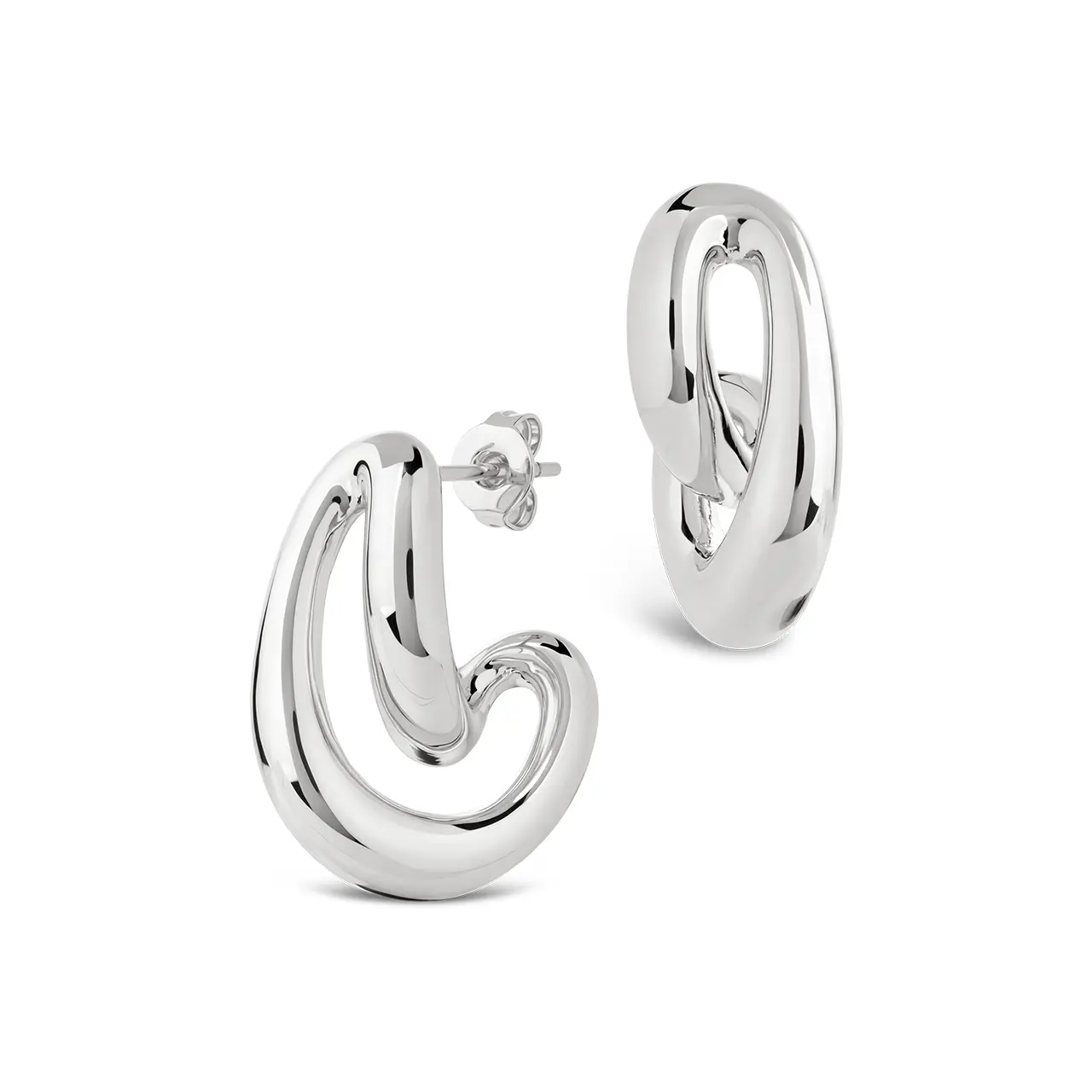 Kaia Melted Curve Hoop Earrings