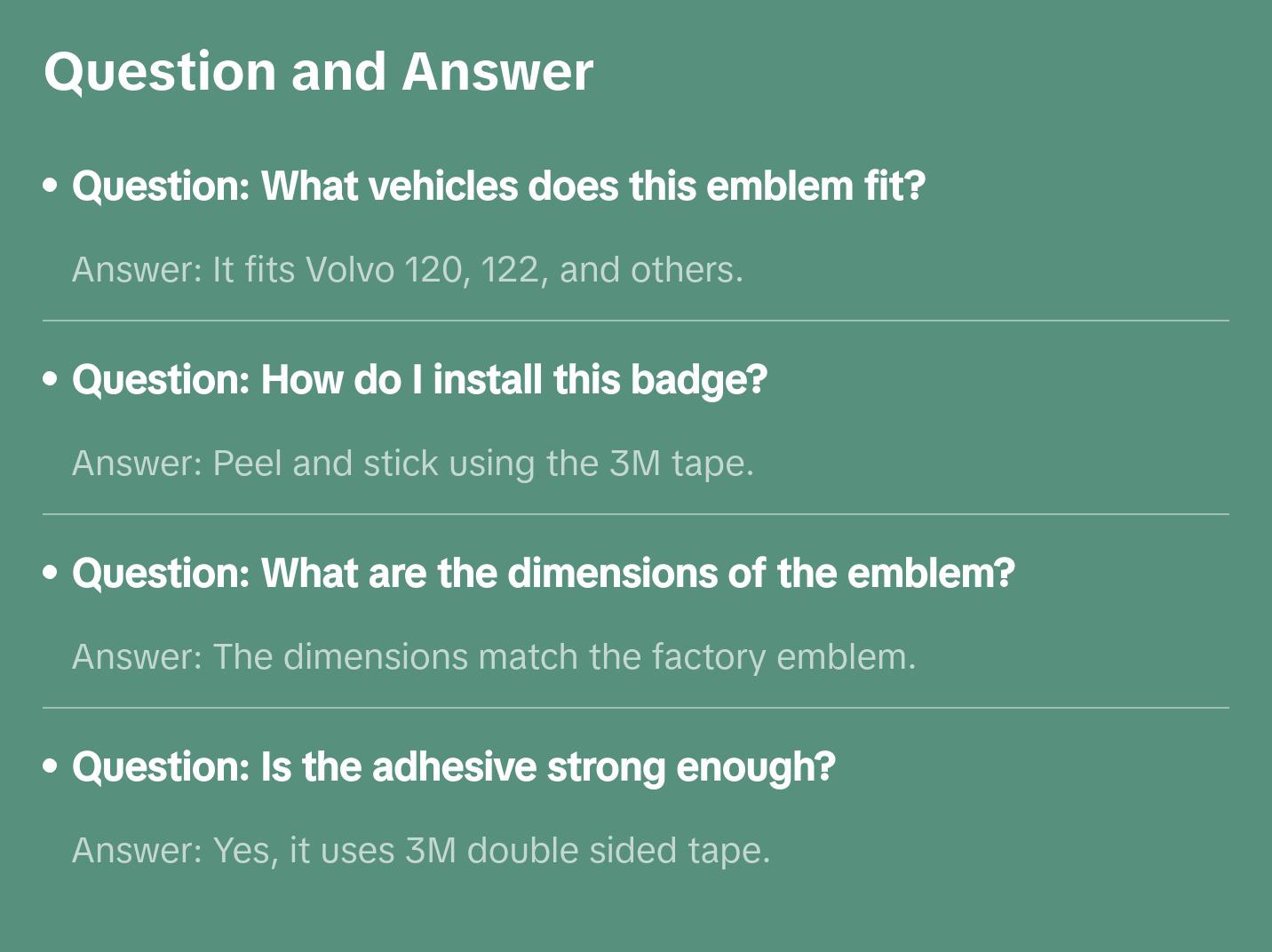 Volvo 120 122 121 123 Amazon 140 1800 P1800 'B18' Emblem Badge