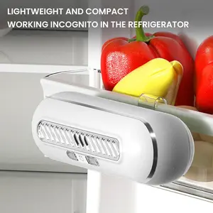 Refrigerator Deodorizer, Rechargeable Wireless Deodorizer, No Filter Replacement, Kitchen & Freezer Use, Fresh Food Storage