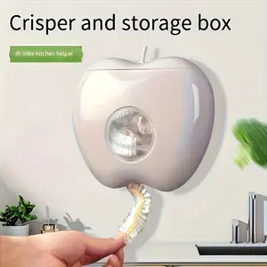 1pc Convenient Multi-functional Kitchen Storage Box with Elastic Food Lid - Reusable Non-contact Plastic Packaging Organizer, Maintains Freshness and Convenience