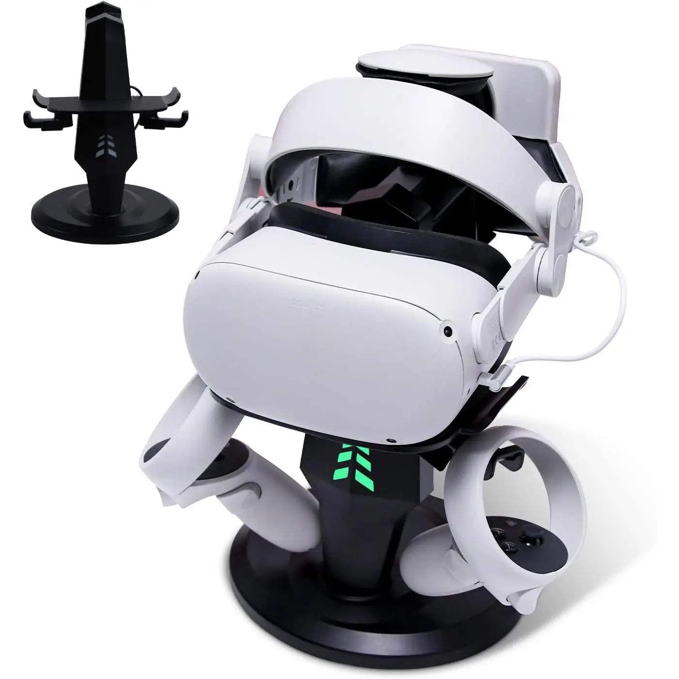 Rechargeable Plastic VR Headset Docking Stand for Quest 2 - Stable Type-C Charging Dock with VR Controllers Holder, Charging Dock For Quest 2
