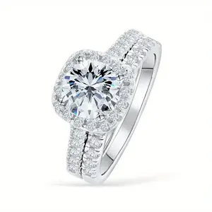 Fashion Cz Couple Ring Wedding Ring Engagement Ring Cubic Zircon Ring For Proposal