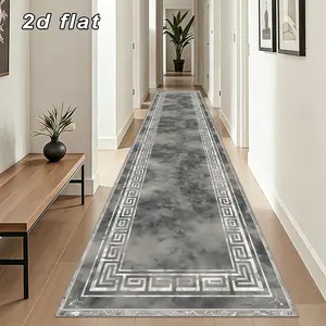 Luxurious Wave Pattern Entry Rug, Soft Comfortable Bedroom Bedside Carpet, Hallway Runner, Suitable for Various Rooms, Soft Texture