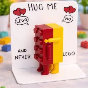 Valentine’s Day Brick Gift - Hug Me and Never LEGO - Perfect for Valentine's Day