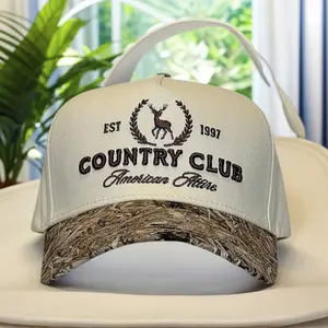 Vintage Western Trucker Hat for Men & Women Cowboy Hat & Cowgirl Caps in Camo & Denim Embroidered Cotton Snapback, Country Fashion Gift
