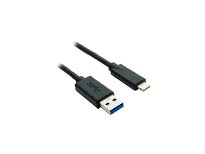 Nippon Labs 60USB3-31CA-6 USB Type-C Male to USB 3.0 (G1) A Male Cable, 6 ft. USB-C To A Black Cable